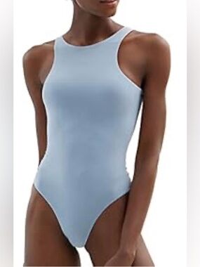 PUMIEY Women's High Neck Sleeveless Bodysuit